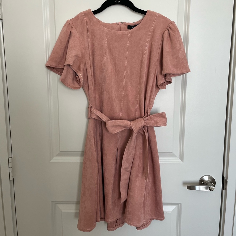 Pink Suede Dress